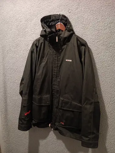 Foursquare Snowboard Jacket Mens Sz M Black/Tan 10k PLS READ!
