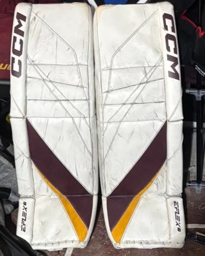 34" CCM EFlex 6 Goalie Leg Pads Pro Stock (Used)