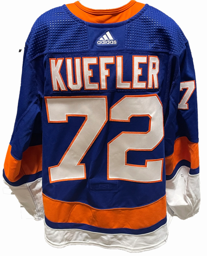 Game Worn Team Issued New York Islanders Primegreen Jersey Daylan Kuefler Sz 56