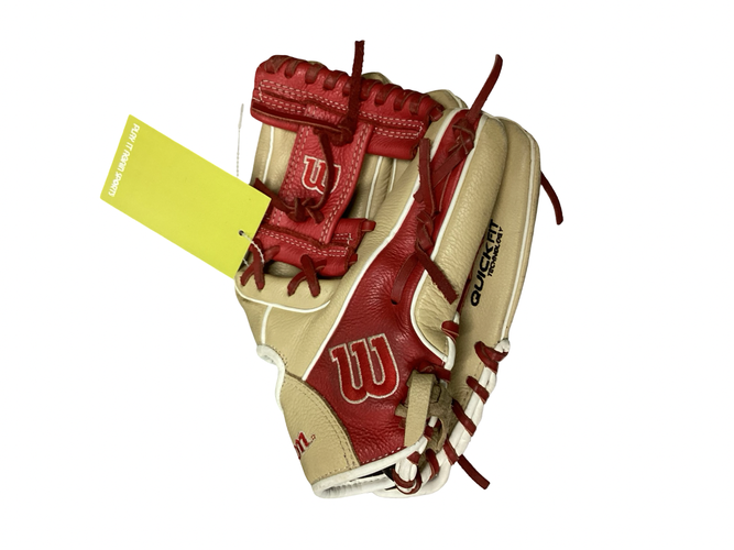 Used Rawlings A500 BB/SB Glove RH Throw White And Red 11" 11613-S000191561