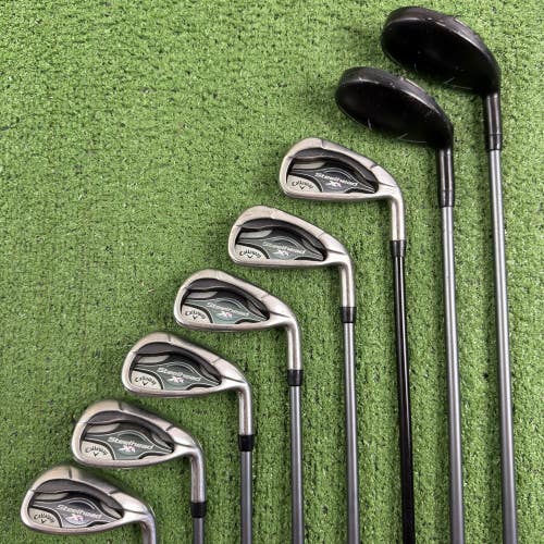 READ Callaway Steelhead XR Combo Iron Set 4-PW AW Matrix Ozik Senior A Flex