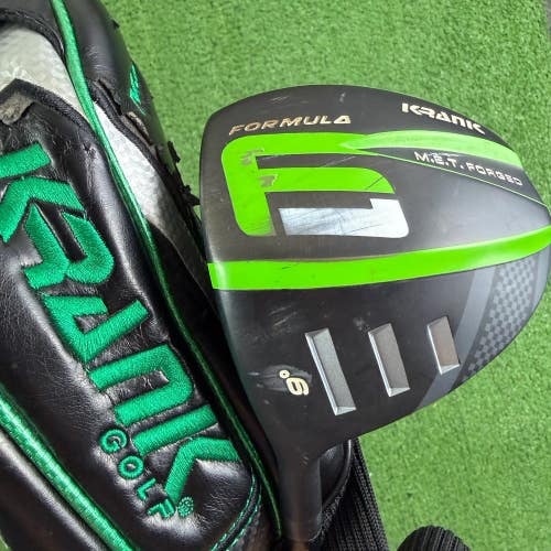 Krank Golf Formula MET Forged Driver 9 Left Handed Fujikura Inertia Tour Stiff