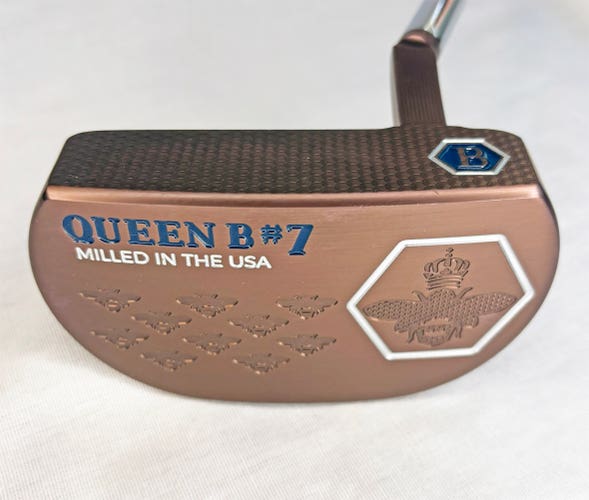 Bettinardi Queen B #7 Putter 33" (Steel, Slant Neck) 362g Copper Mallet 2025