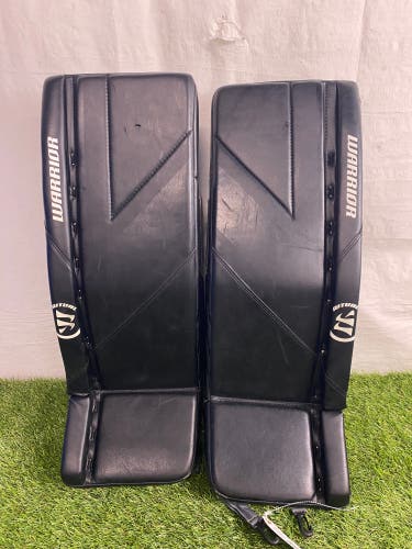 Black 28" Junior Warrior Ritual g6 Goalie Leg Pads (Used)