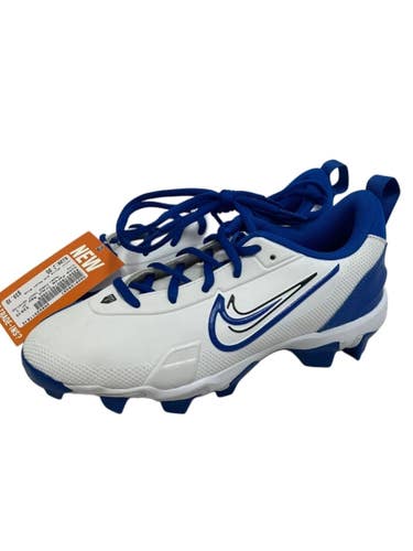 Used Nike FORCE TROUT KEYSTONE BB/SB Cleats White And Royal Blue Junior 05 11692-S000158407
