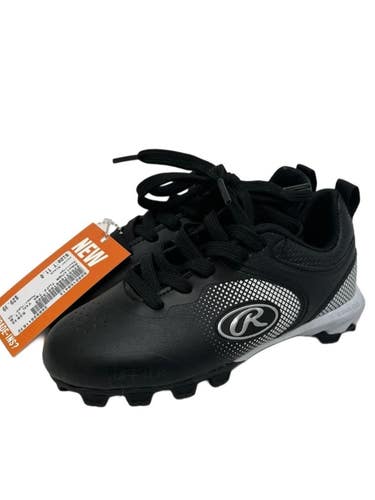 Used Rawlings TUFF TEK BB/SB Cleats Black Youth 11.0 11692-S000158413