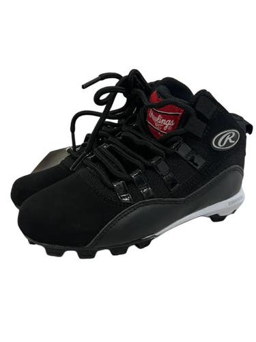 Used Rawlings FULL PRESS BB/SB Cleats Black Youth 13.0 11692-S000158420