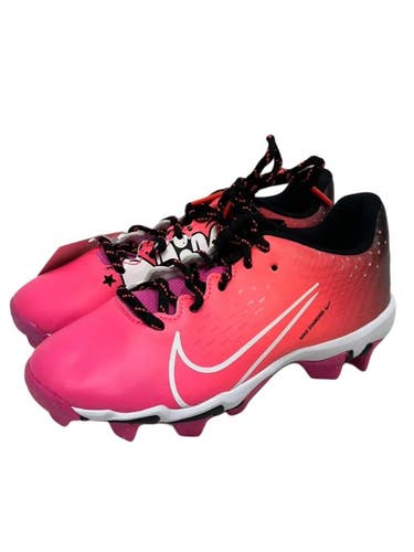 Used Nike HYPERDIAMOND 4 KEYSTONE BB/SB Cleats Pink And Black Junior 02.5 11692-S000158446