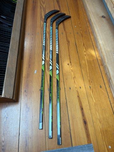 3- PACK Senior Warrior Alpha LX Pro Left Hand Hockey Stick Toe Pattern 85 Flex Pro Stock (New)