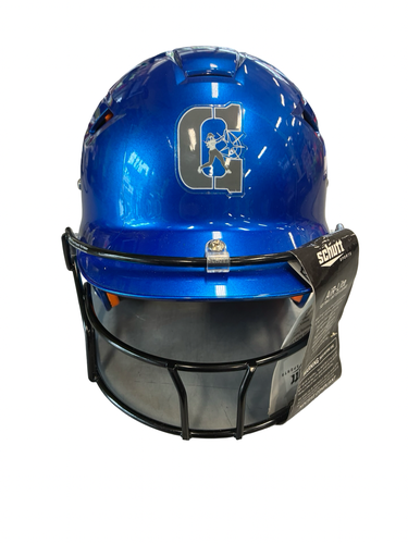 Used Schutt W/ FACEMASK Batting Helmet w/Mask Royal Blue XS 11682-S000138257