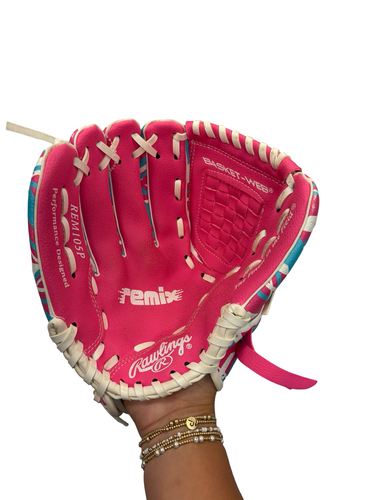 Used Rawlings REMIX LH Throw Fastpitch Gloves Pink 10 1/2" 11682-S000140280