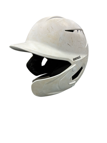 Used Marucci BATTING HELMET W/ CHIN GUARD Batting Helmet No Mask White S/M 11682-S000140290