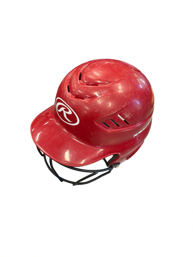 Used Rawlings BATTING HELMET Batting Helmet w/Mask Red XS 11682-S000140418
