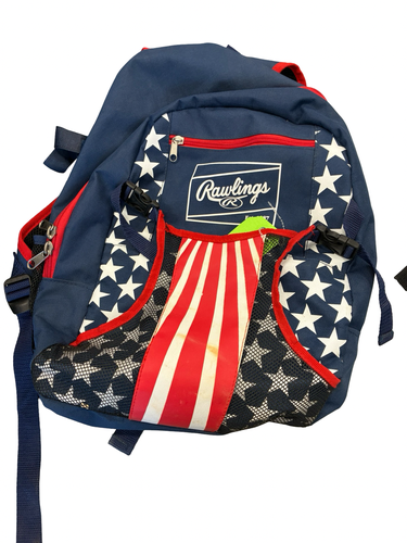 Used Rawlings BACKPACK BB/SB Player Backpack Navy Blue 11682-S000137983