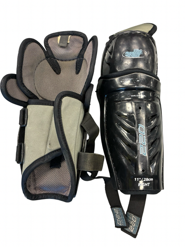 Used TECH LITE 220 SHINGUARDS Junior Shin Guards Black 11" 11682-S000138667