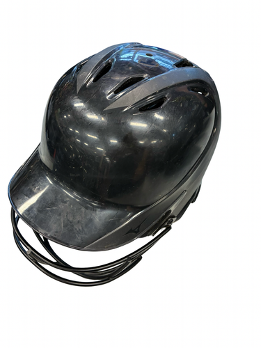Used Mizuno HELMET W MASK Batting Helmet w/Mask Black MD 11682-S000138677