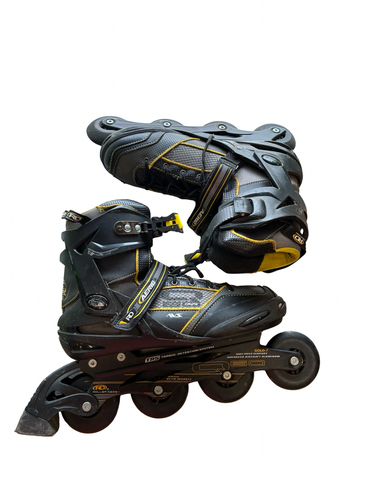 Used RollerDerby AERIO Senior Roller Quad Skates Black Senior 10 11682-S000139109
