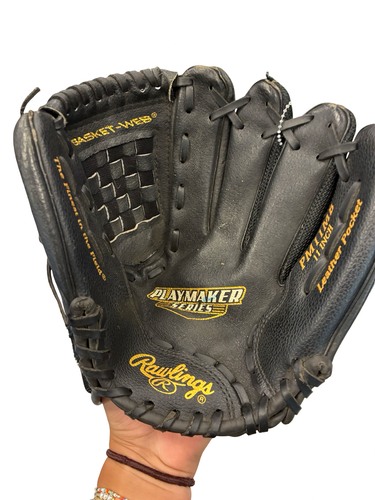 Used Rawlings PLAYMAKER SERIES BB/SB Glove RH Throw Black 11" 11682-S000140246