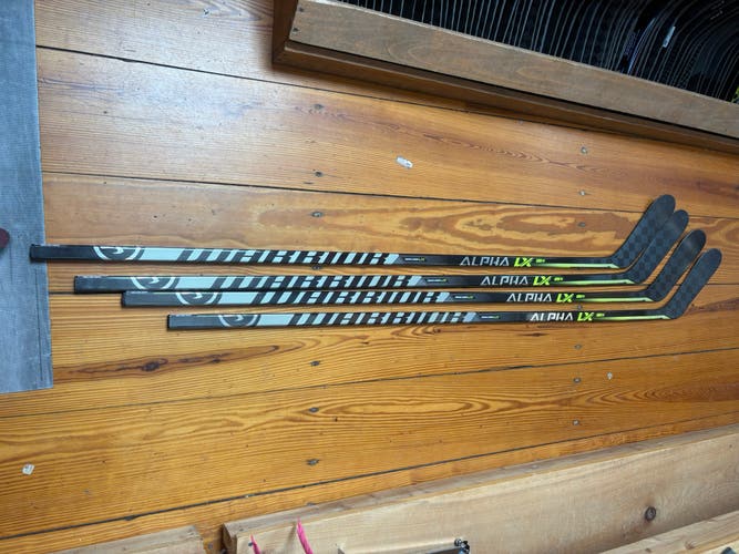 4-PACK Senior Warrior Alpha LX Pro Left Hand Hockey Stick Toe Pattern 85 Flex Pro Stock (New)