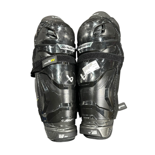 Used Bauer M5 PRO Senior Shin Guards Black 15" 11375-C000383308