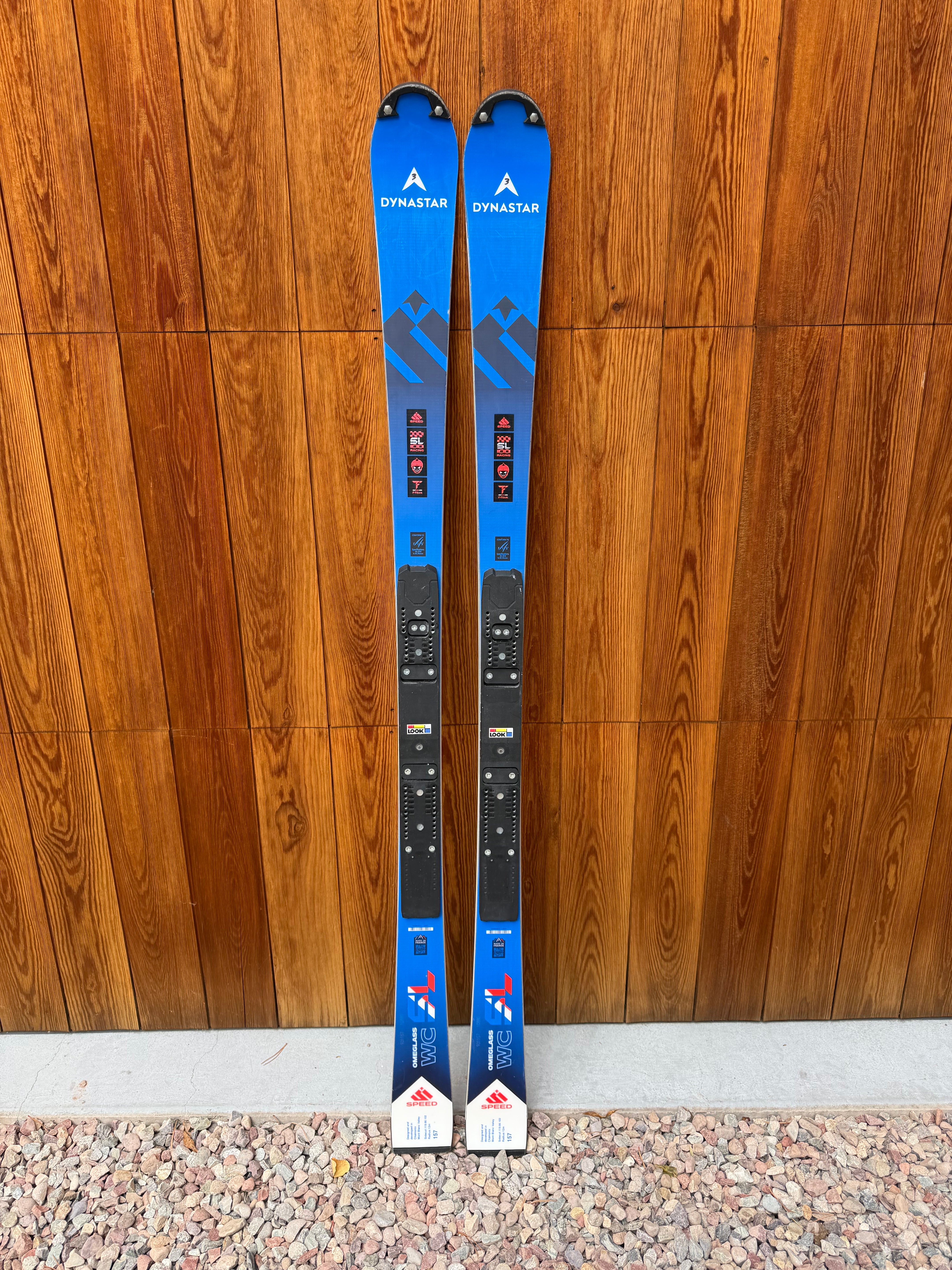 Dynastar Speed Omeglass WC FIS SL 165cm Race Skis w/ LOOK Bindings