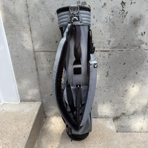 Jones Sports Golf Carry Sunday Bag Gray Black Lightweight 2 Way Dividers