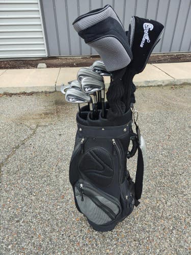Confidence Cg460 14 Piece Complete Stiff Flex Graphite Golf Set Cart Bag +.5"