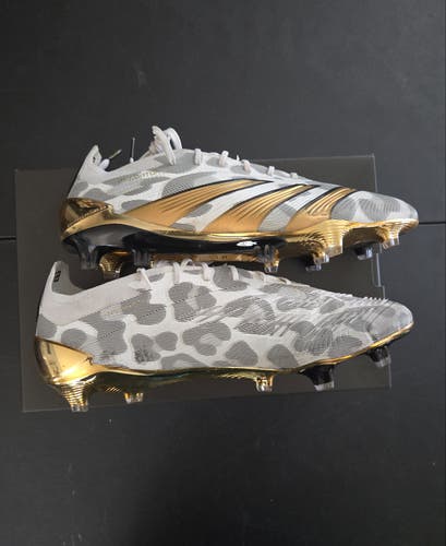 adidas Predator Elite FG Player Pack White/Gold/Black Football Cleats Sz 10