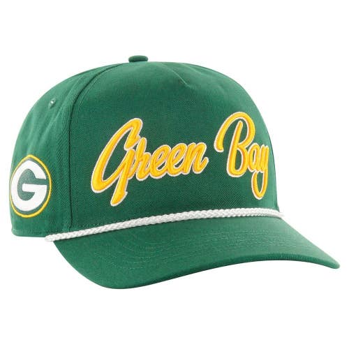 47 Brand Mens Green Bay Packers Overhand Hitch Script Adjustable Hat