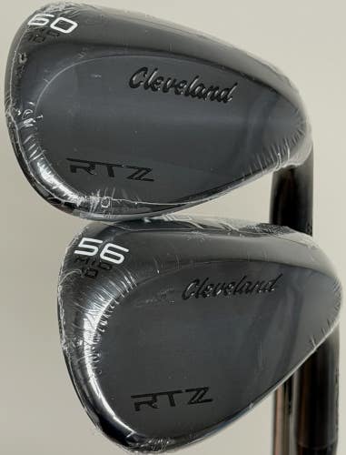Cleveland RTZ Black Satin Wedge Set Right Hand 56-10, 60-10 Steel DG Spinner NEW