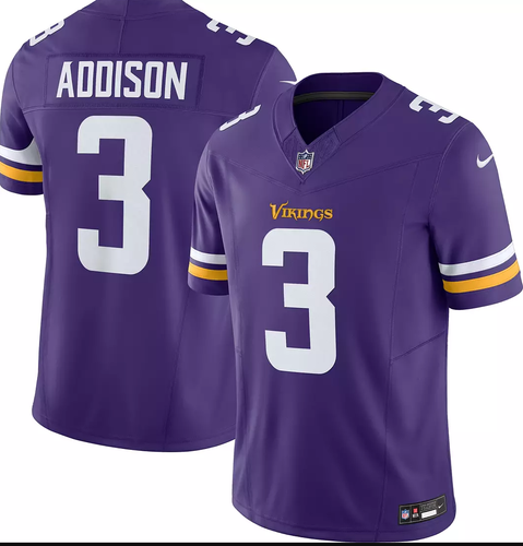 Jordan Addison Minnesota Vikings Nike Vapor F.U.S.E. Limited Home Jersey - 2XL