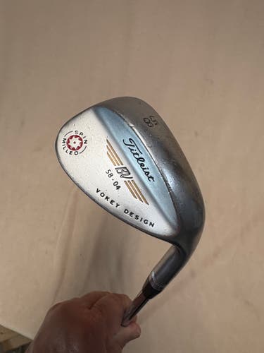Men's Titleist BV Spin Milled Tour Chrome Right Handed Wedge Wedge Flex 58 Degree Steel Shaft (Used)