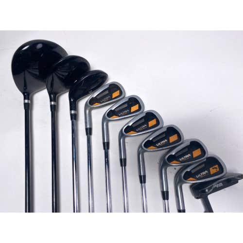 LEFTY Wilson Ultra BLK Club Set Driver 3W 4H 5-PW Putter Regular LH DENT