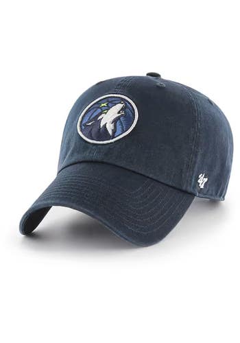 47 Brand Minnesota Timberwolves Clean Up Adjustable Hat - Navy Blue