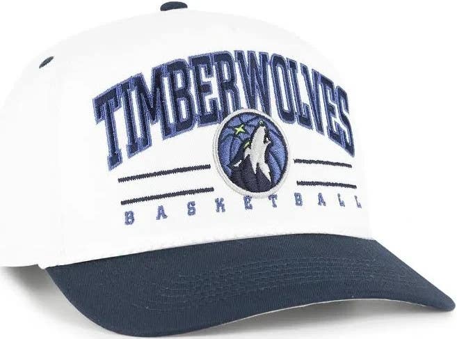 Minnesota Timberwolves '47 Brand White NBA Roscoe Hitch Adjustable Snapback Hat
