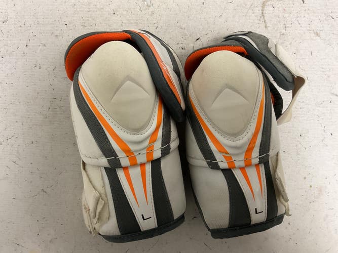 Used Easton MAKO M5 Junior Elbow Pads White And Orange LG 11855-S000211328