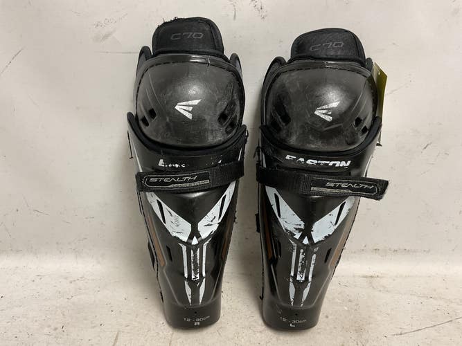 Used Easton C7.0 Junior Shin Guards Black 12" 11855-S000211330