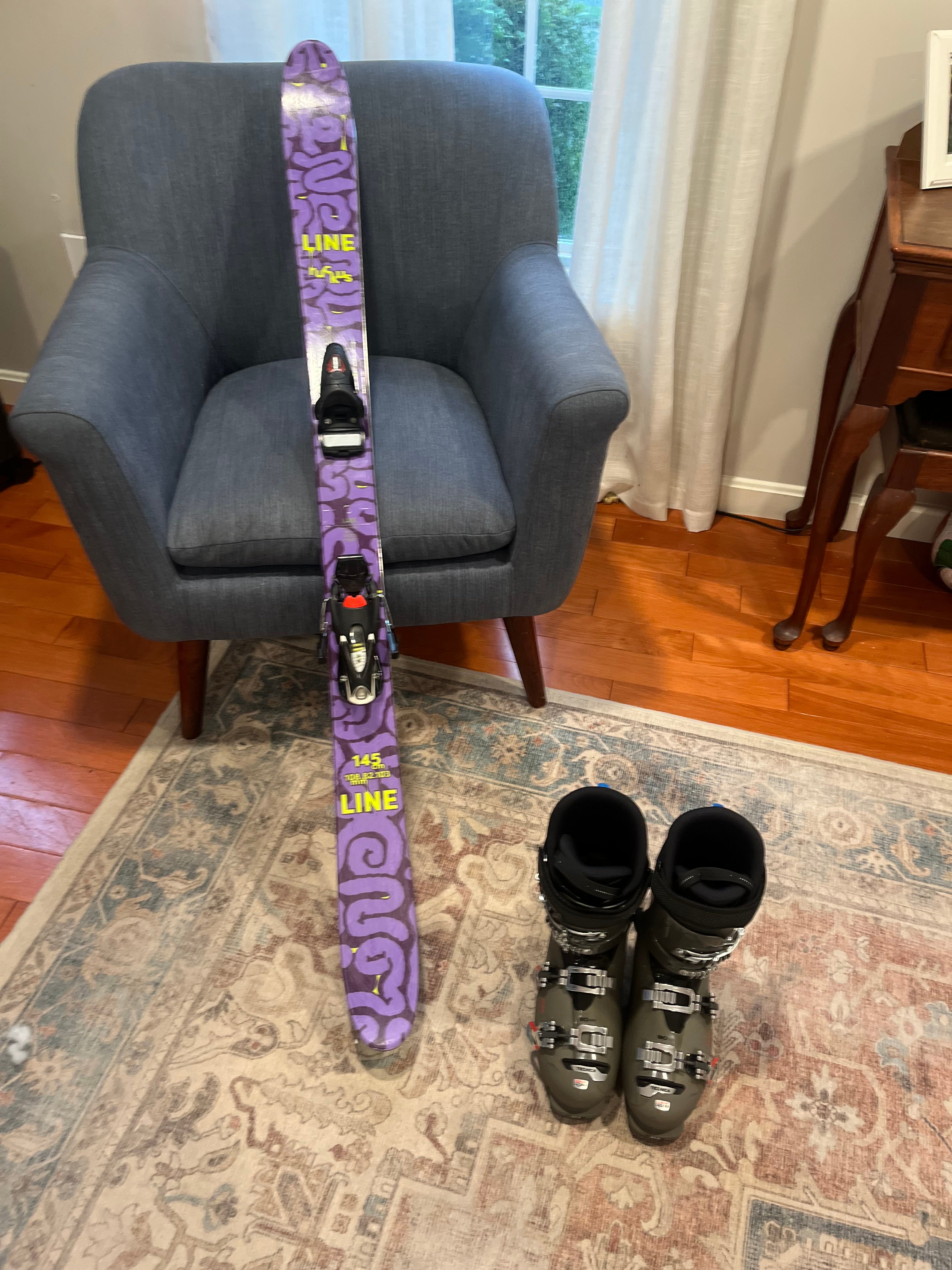 Line Sakana 174 cm Powder Skis With Bindings Max Din 13 (Used