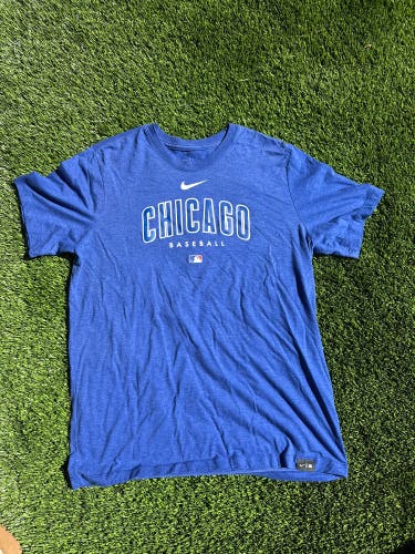 Chicago cubs XL tee shirt mlb team player issued blue