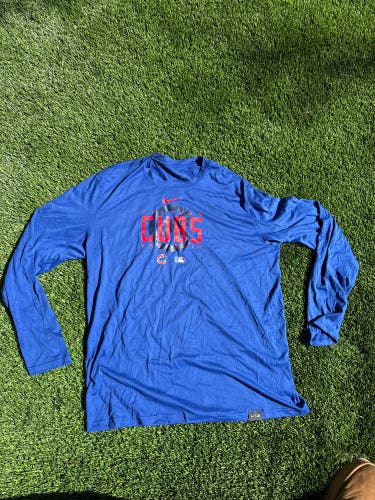 Chicago cubs XL long sleeve Dri fit workout shirt mlb team player player issued