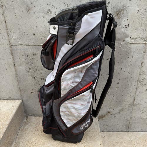 Callaway ORG 14 Golf Cart Bag Black Gray Orange 14 Way Dividers