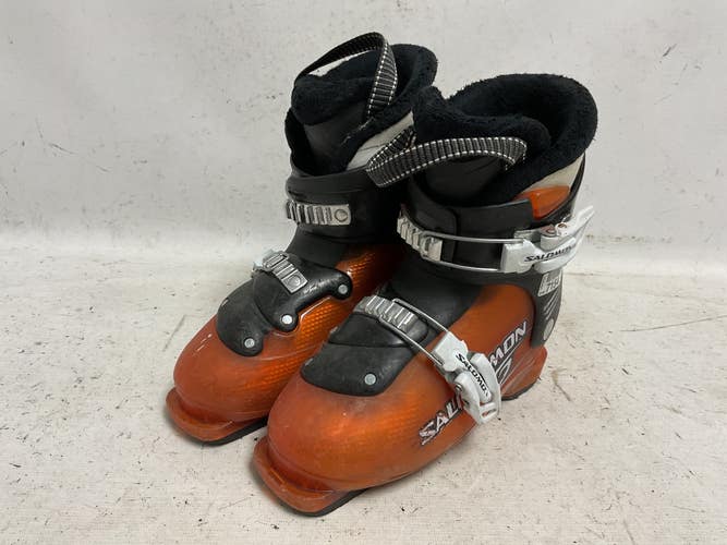 Used Salomon T2 Boys DH Ski Boot Orange 210 MP - J02 11855-S000210993