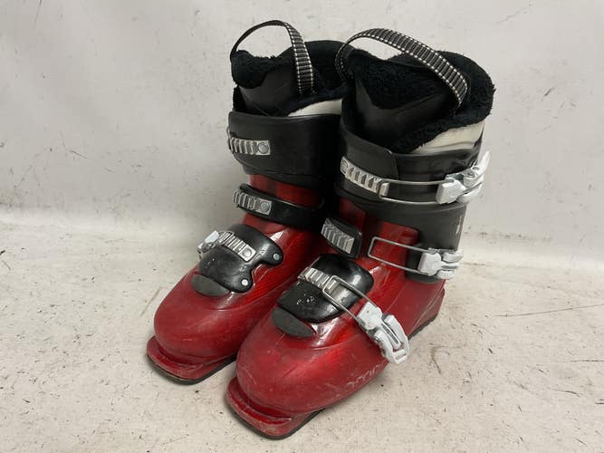 Used Salomon T3 Boys DH Ski Boot Red 255 MP - M07.5 - W08.5 11855-S000210998