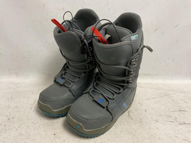 Used Burton WOMENS PROGRESSION Womens Snowboard Boots Grey Senior 7 11855-S000211010