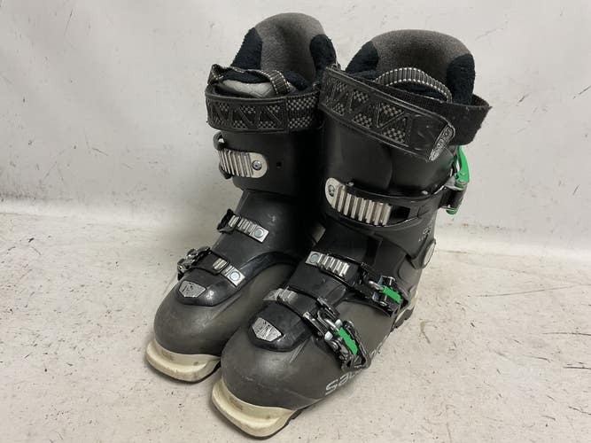 Used Salomon QST ACCESS R80 Mens DH Ski Boot Black And Green 265 MP - M08.5 - W09.5 11855-S000210980