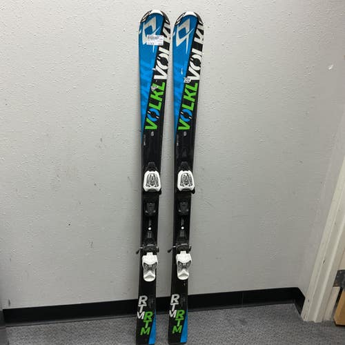 Used Volkl RTM JR Boys DH Ski/Binding Navy Blue 140 cm 11855-S000210658