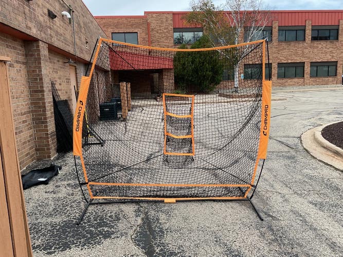 Used Champro MVP 7X7 NET BB/SB Pop-up Net Orange 11855-S000211278