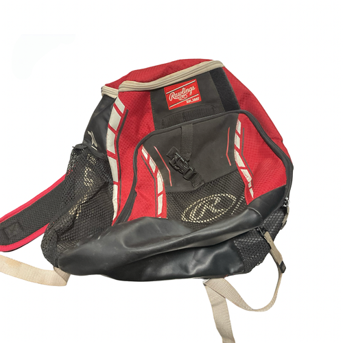 Used Rawlings RED/BLACK BAG BB/SB Player Carry Bag Black 11834-S000057959