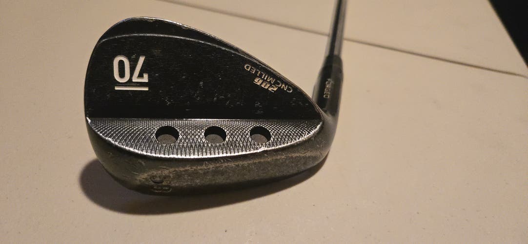 Men's Sub 70 286 Forged Black Left Hand Wedge Stiff Flex 58 Degree Steel Shaft (Used)