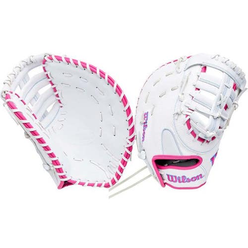 New Wilson A1000 FP FB WT/PK/CB 12.5" RH 11873-WILWBG03701RT1620
